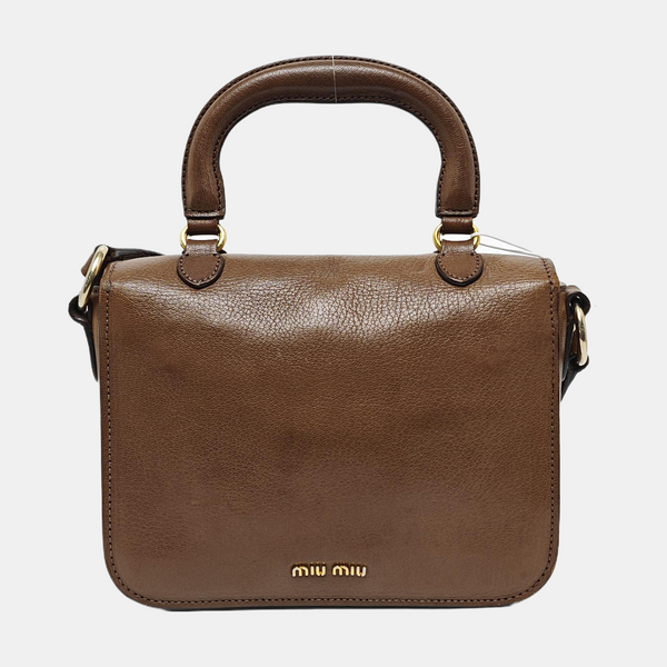 Calfskin Shoulder Bag Brown