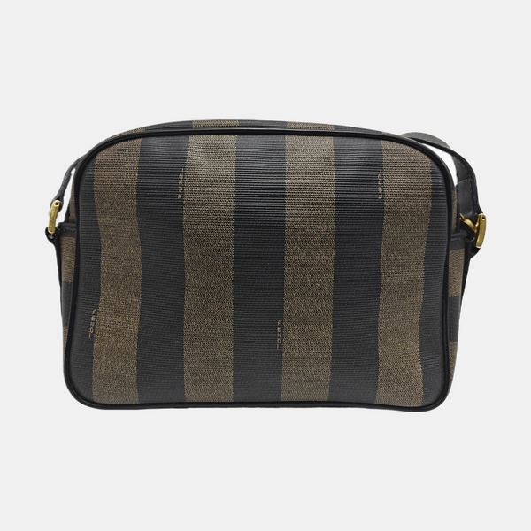Coated Canvas Shoulder Bag Black
