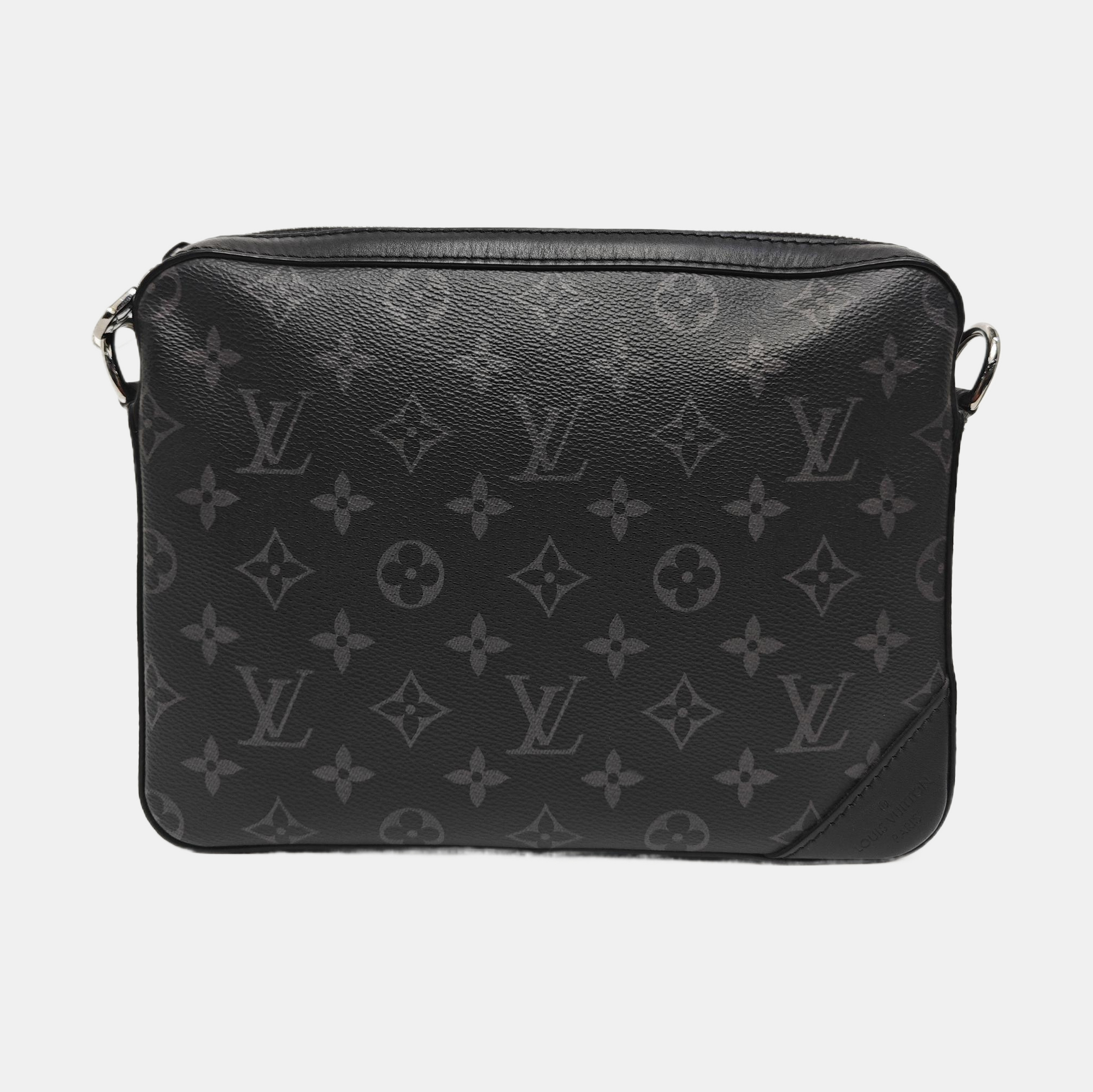 TRIO Monogram Coated Canvas Black