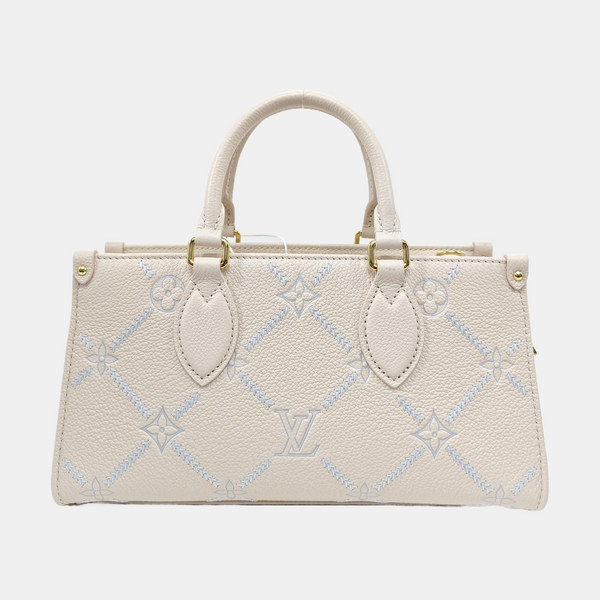 Monogram Calfskin Tote Bag White