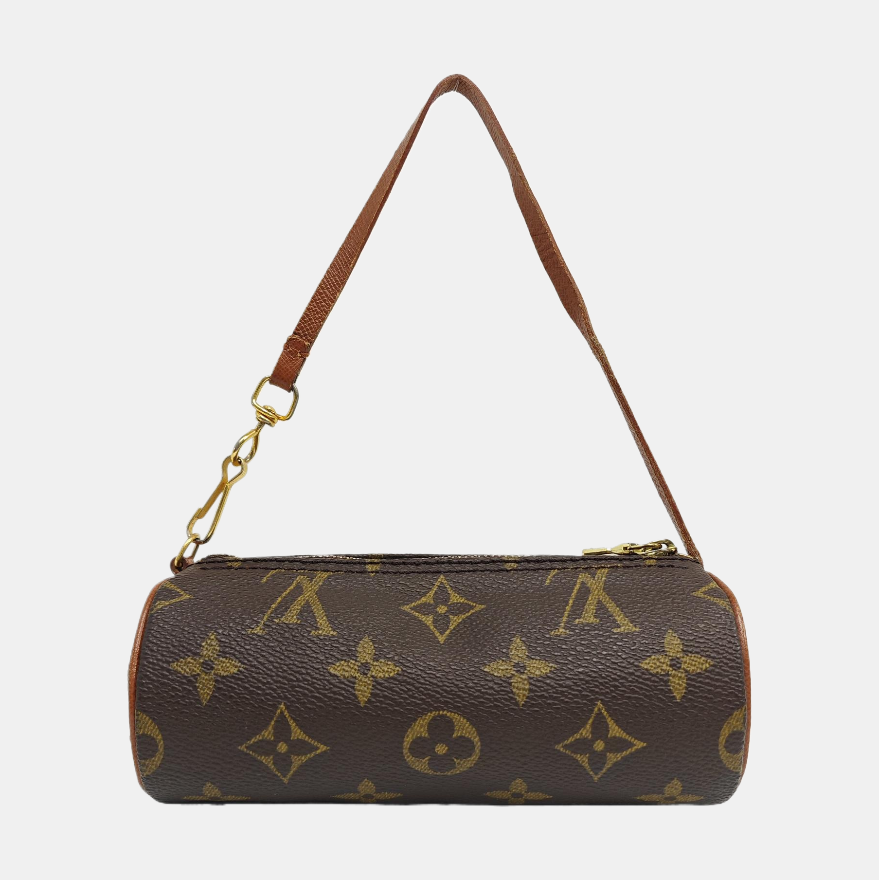 PAPILLON Mini Monogram Coated Canvas Brown