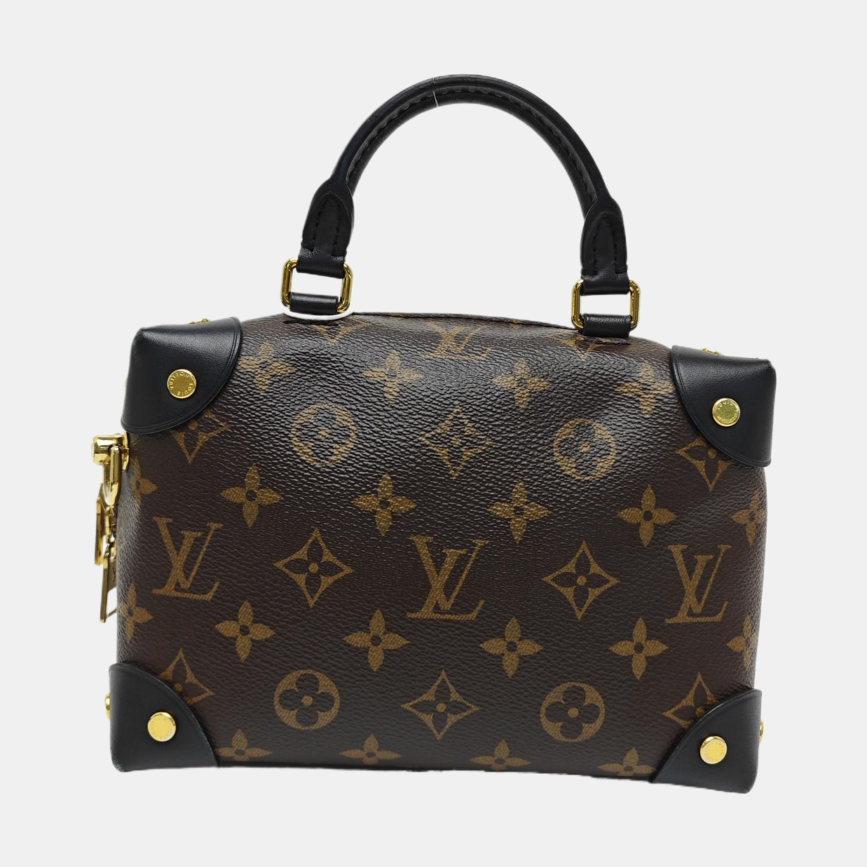 PETITE MALLE Monogram Coated Canvas Brown
