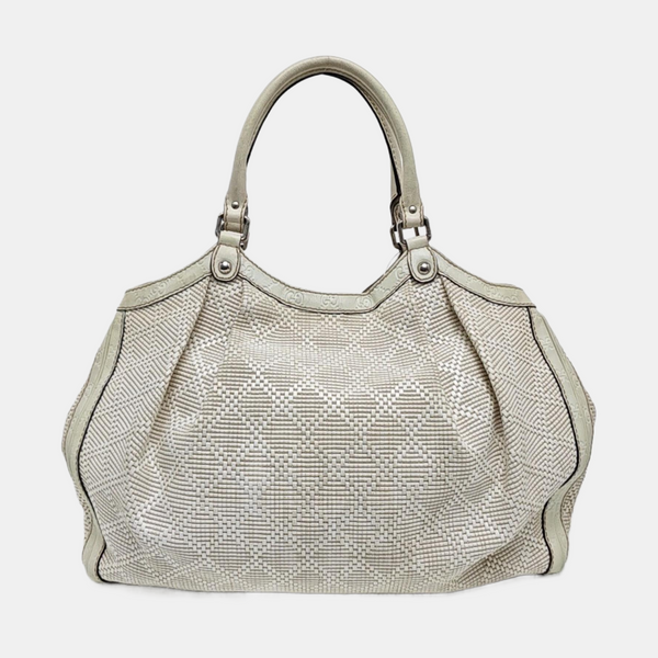 Monogram Special Material Tote Bag White