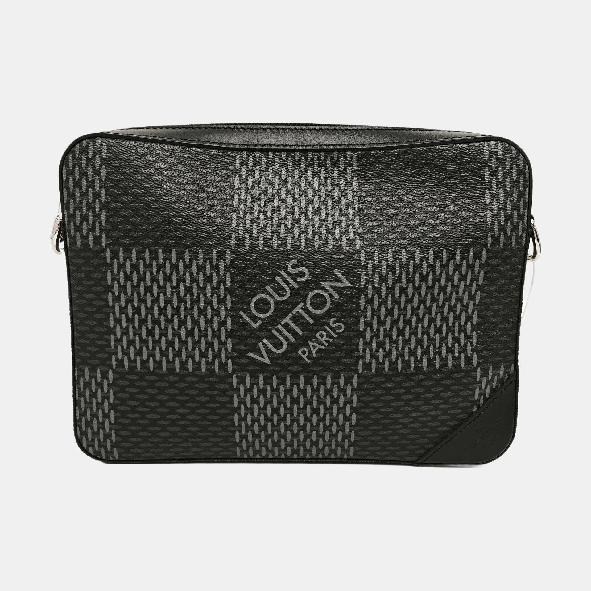 TRIO Damier Graphite Coated Canvas Gray