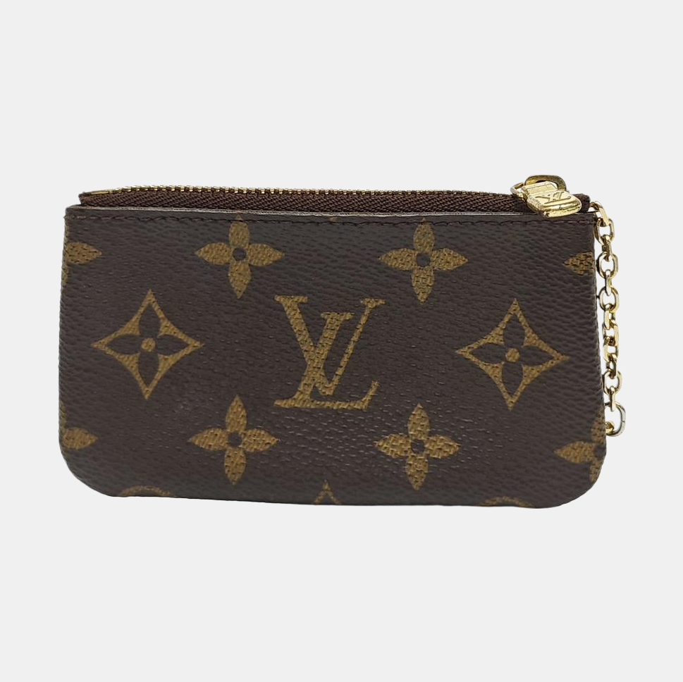 Monogram Coated Canvas Key Pouch Brown