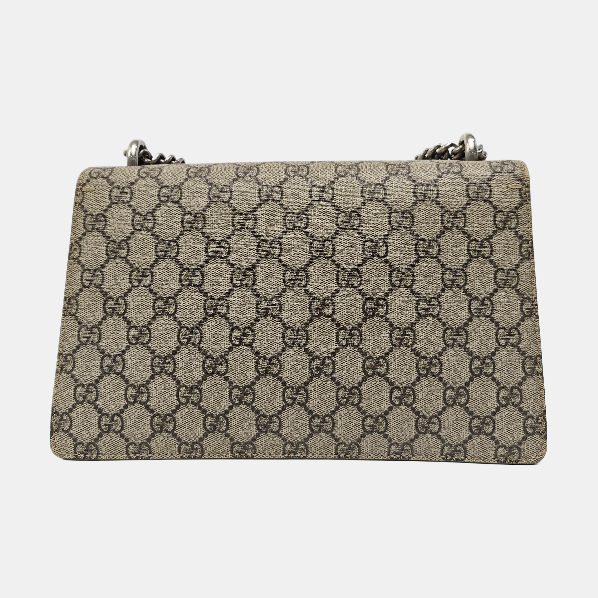 Dionysus Small Monogram Coated Canvas Beige