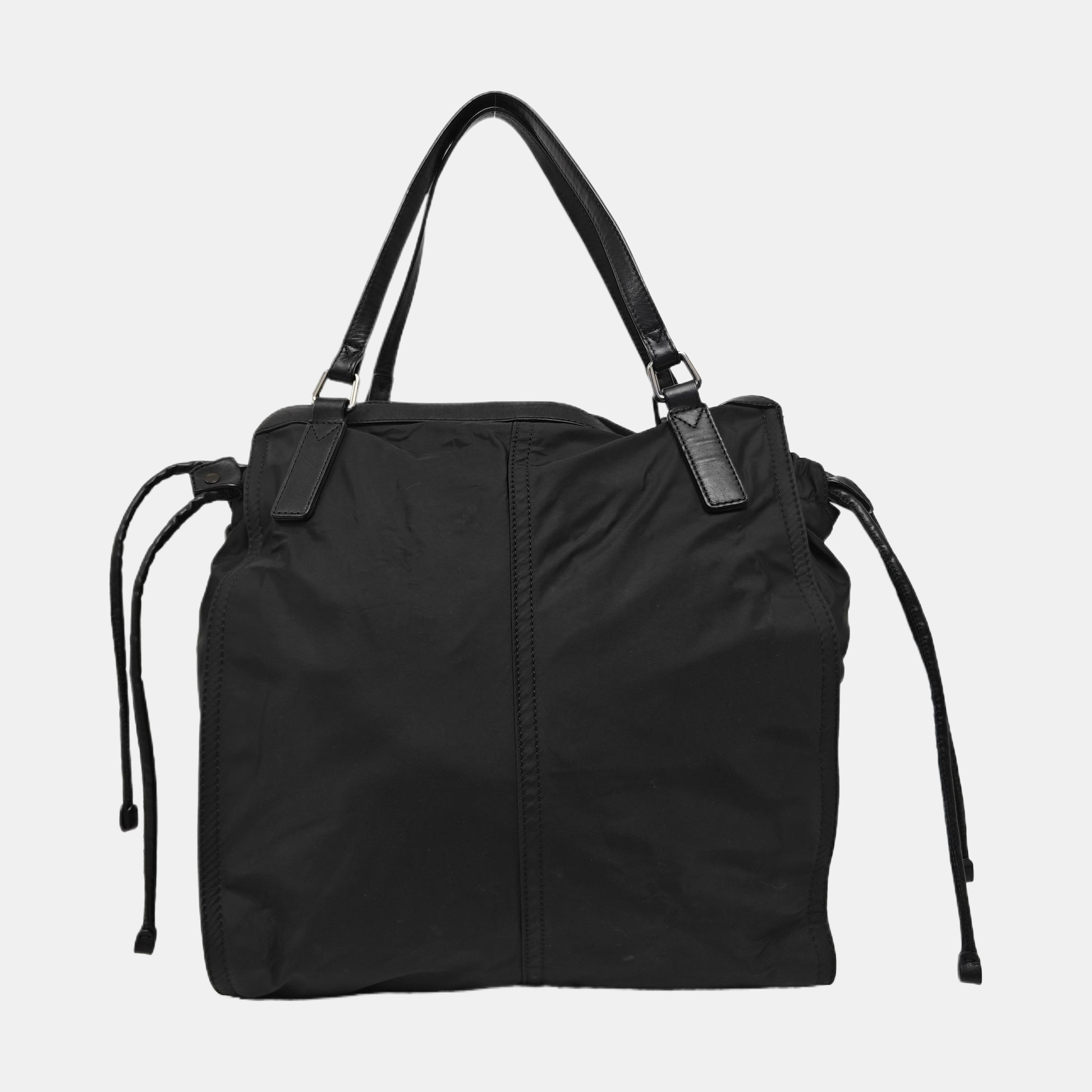 Nylon Top Handle Bag Black