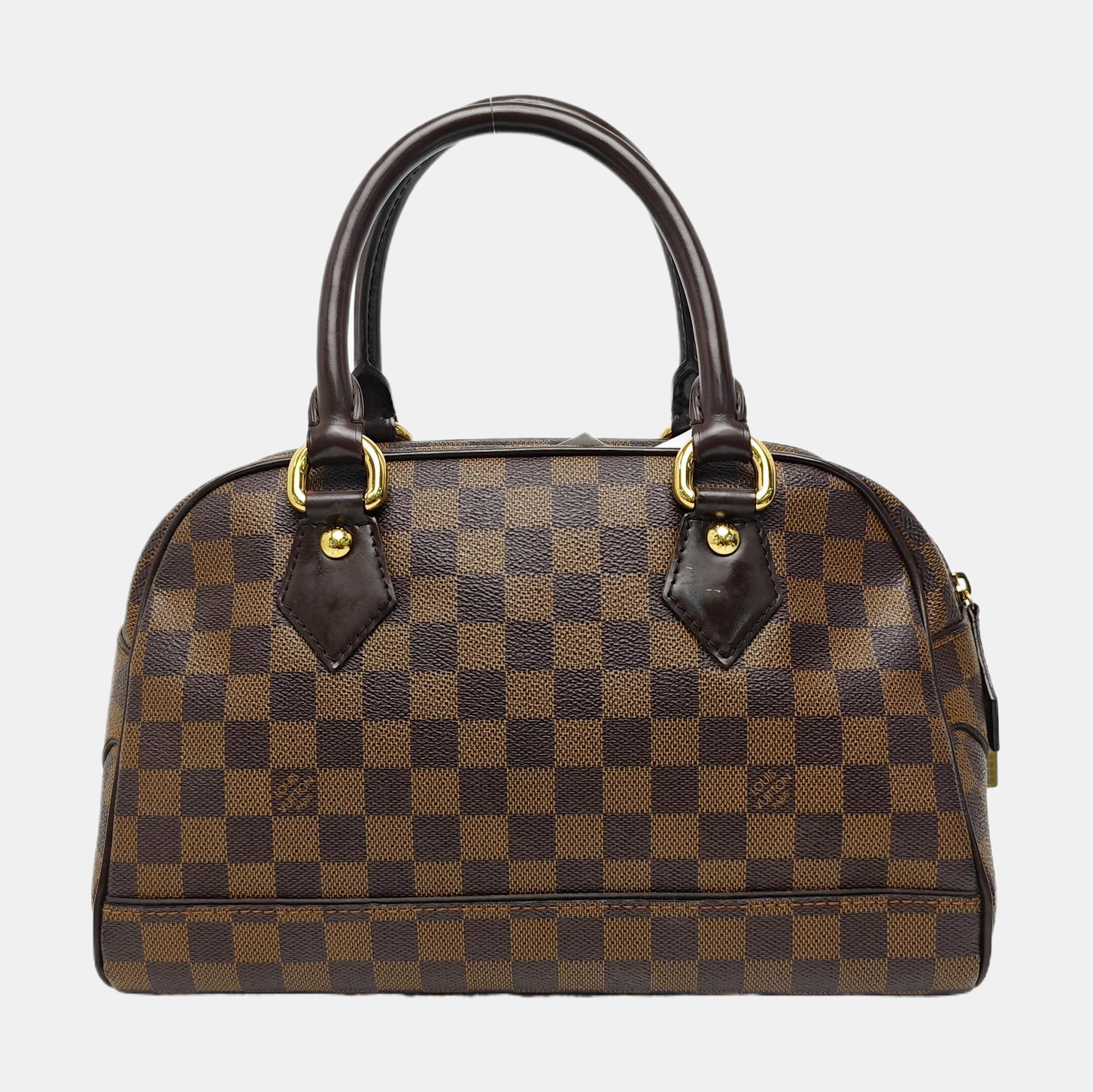 DUOMO Damier Ebene Coated Canvas Brown