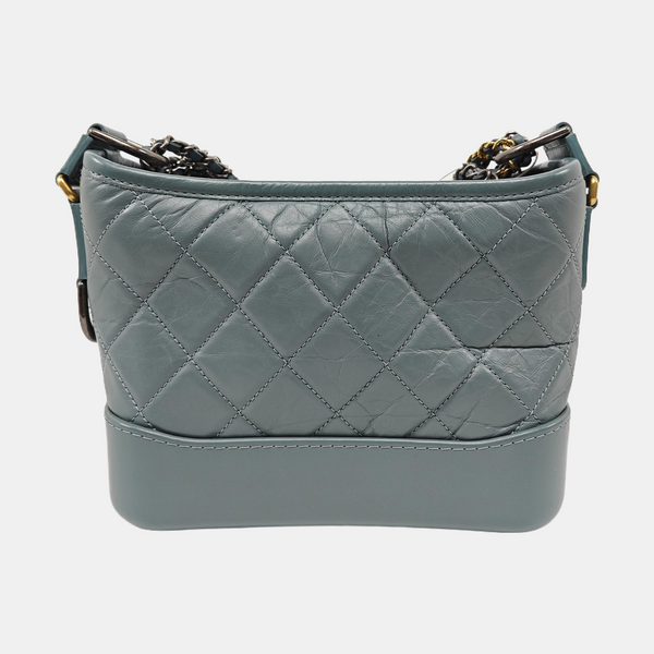 GABRIELLE Small Quilted Calfskin Blue