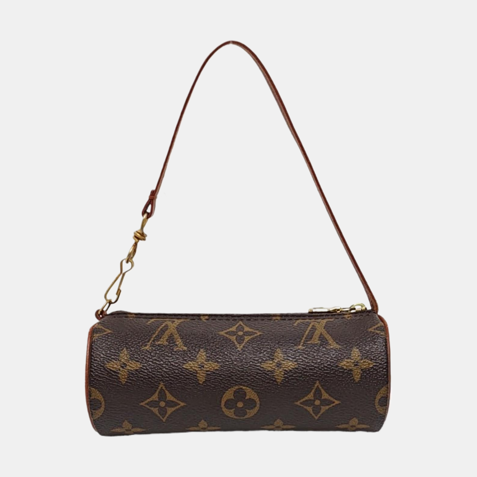 PAPILLON Mini Monogram Coated Canvas Brown