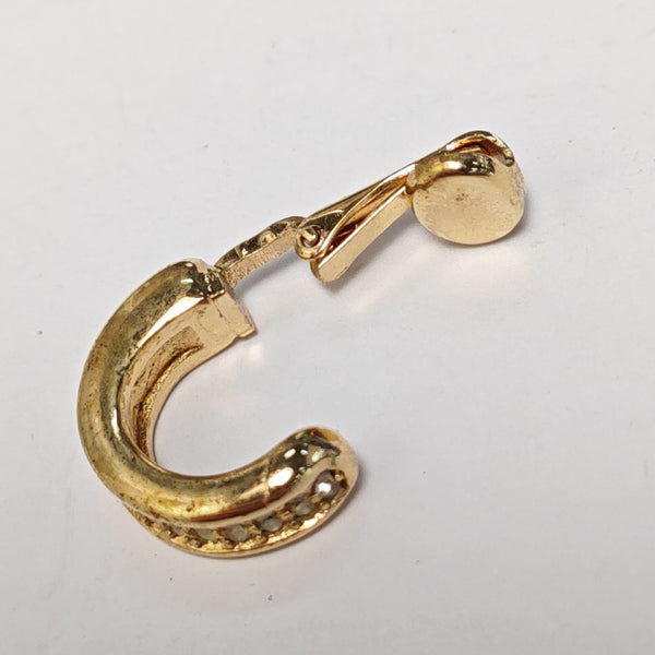 Metal Gold Clip On Earrings