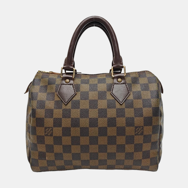 SPEEDY 25 Damier Ebene Coated Canvas Brown