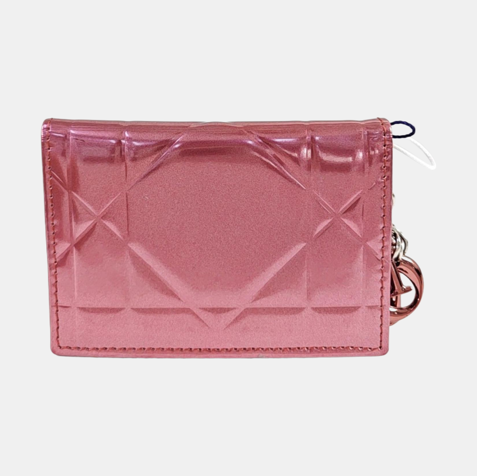 Cannage Calfskin Coin Purse Pink