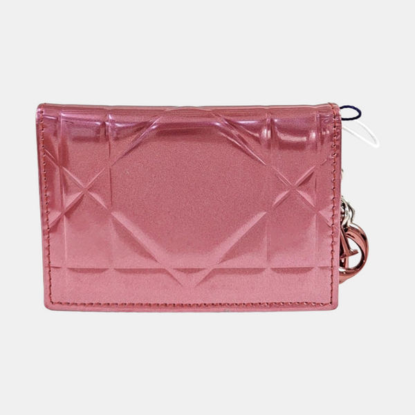 Cannage Calfskin Coin Purse Pink