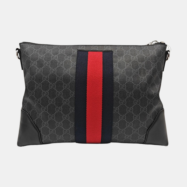 GG Supreme Monogram Coated Canvas Gray