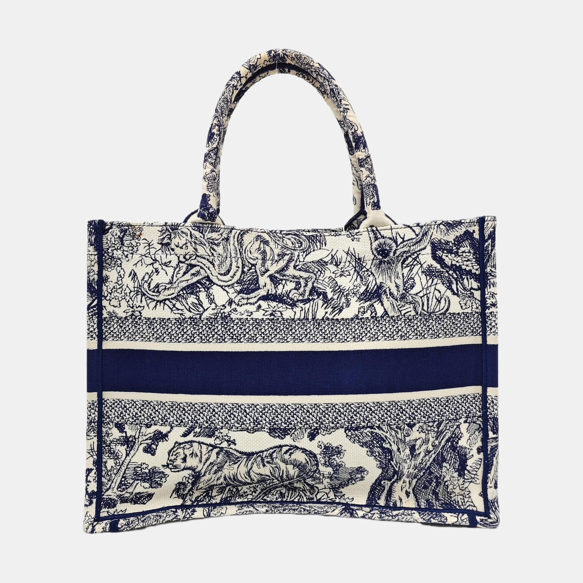 Book Tote Medium Canvas Blue