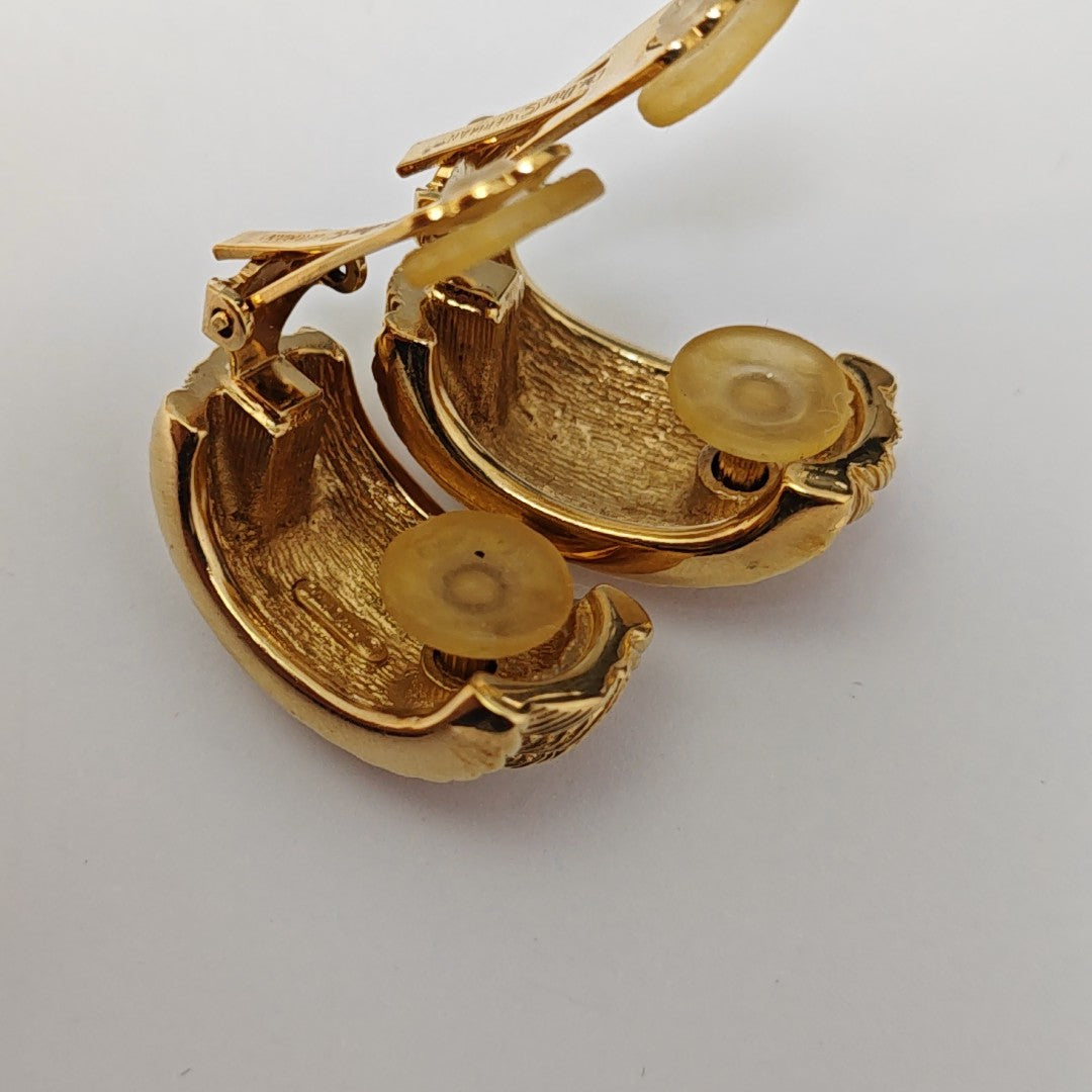 Metal Gold Clip On Earrings