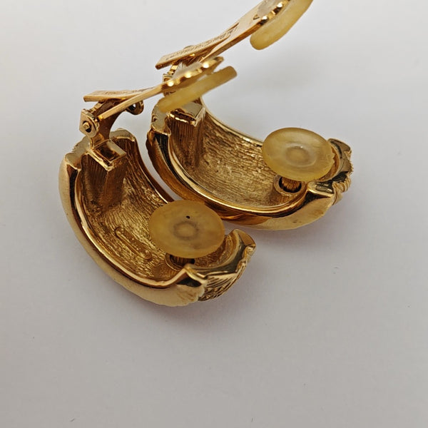 Metal Gold Clip On Earrings