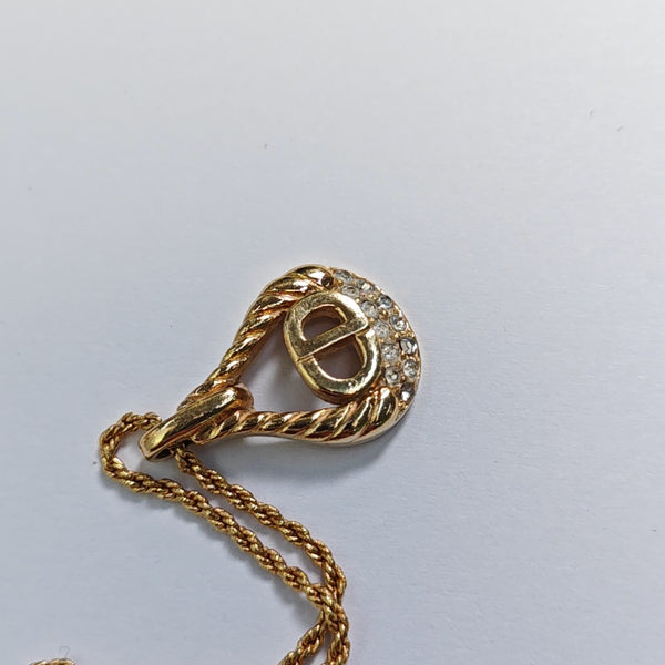 Twist Round Metal Gold Necklace