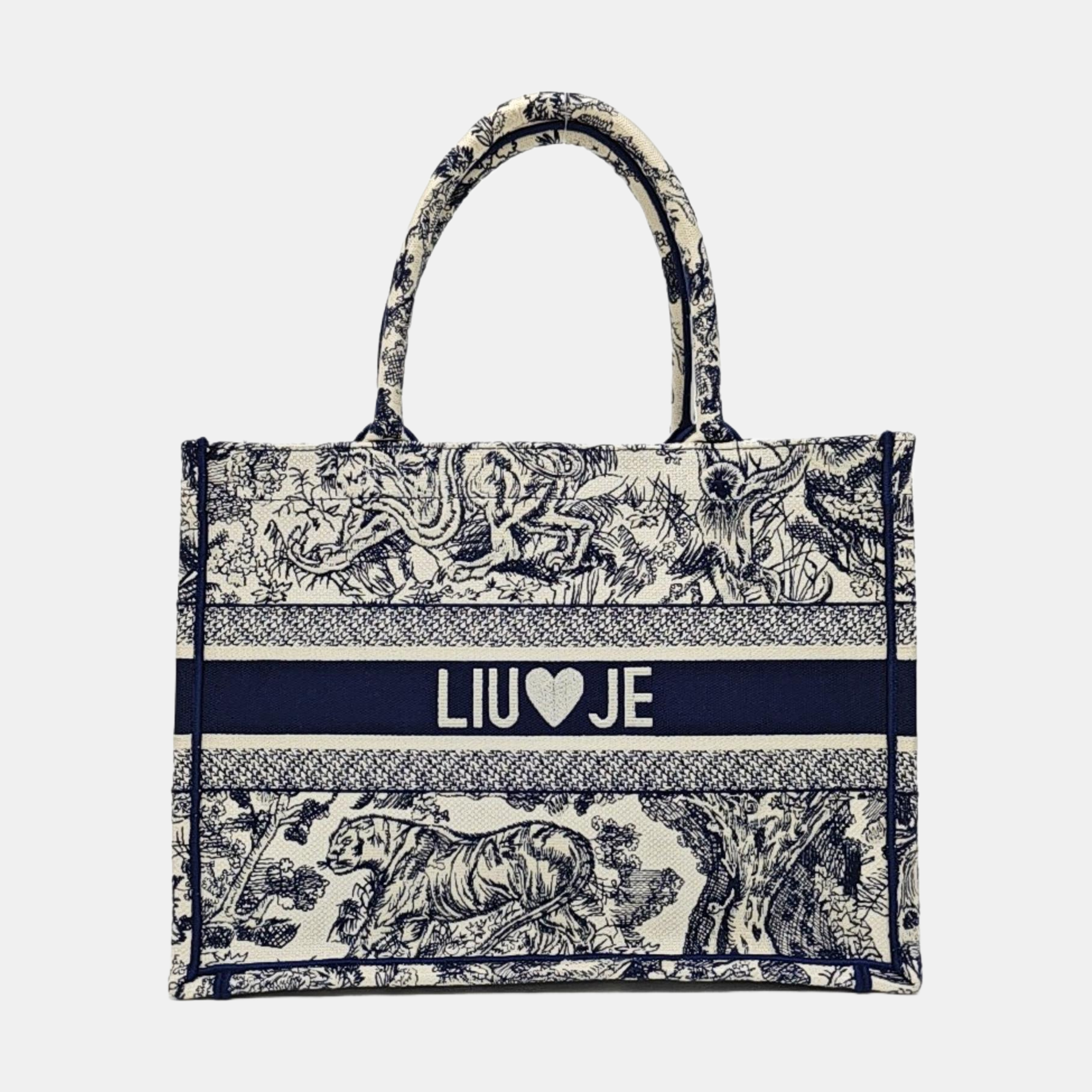 Book Tote Medium Canvas Blue
