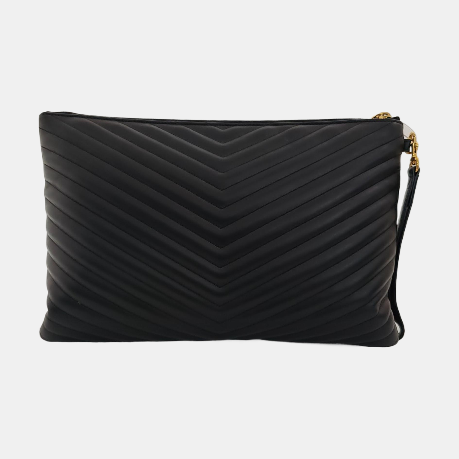 MONOGRAM Chevron Calfskin Black