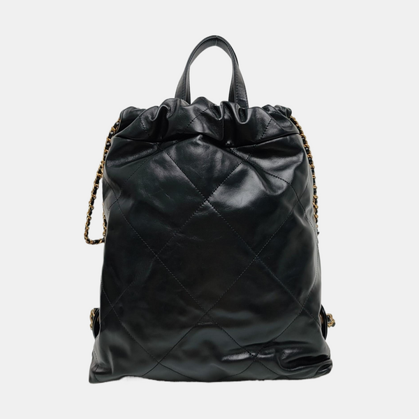 CHANEL 22 Small Quilted Calfskin Black
