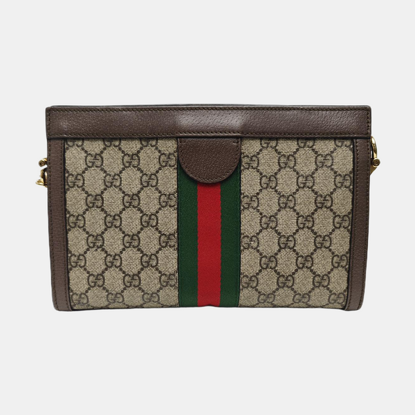 Ophidia Small Monogram Coated Canvas Beige