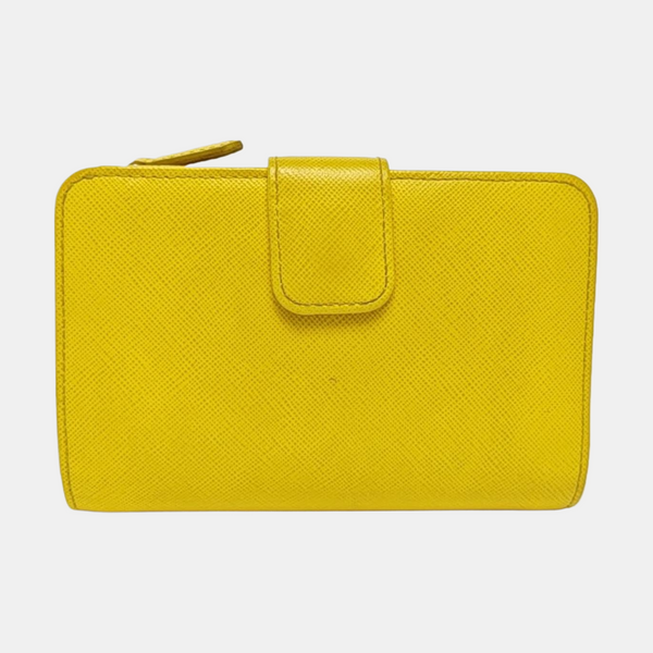Saffiano Calfskin Wallet Yellow