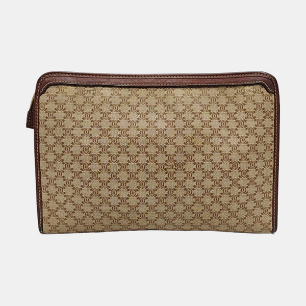 MACADAM CLUTCHES Coated Canvas Beige