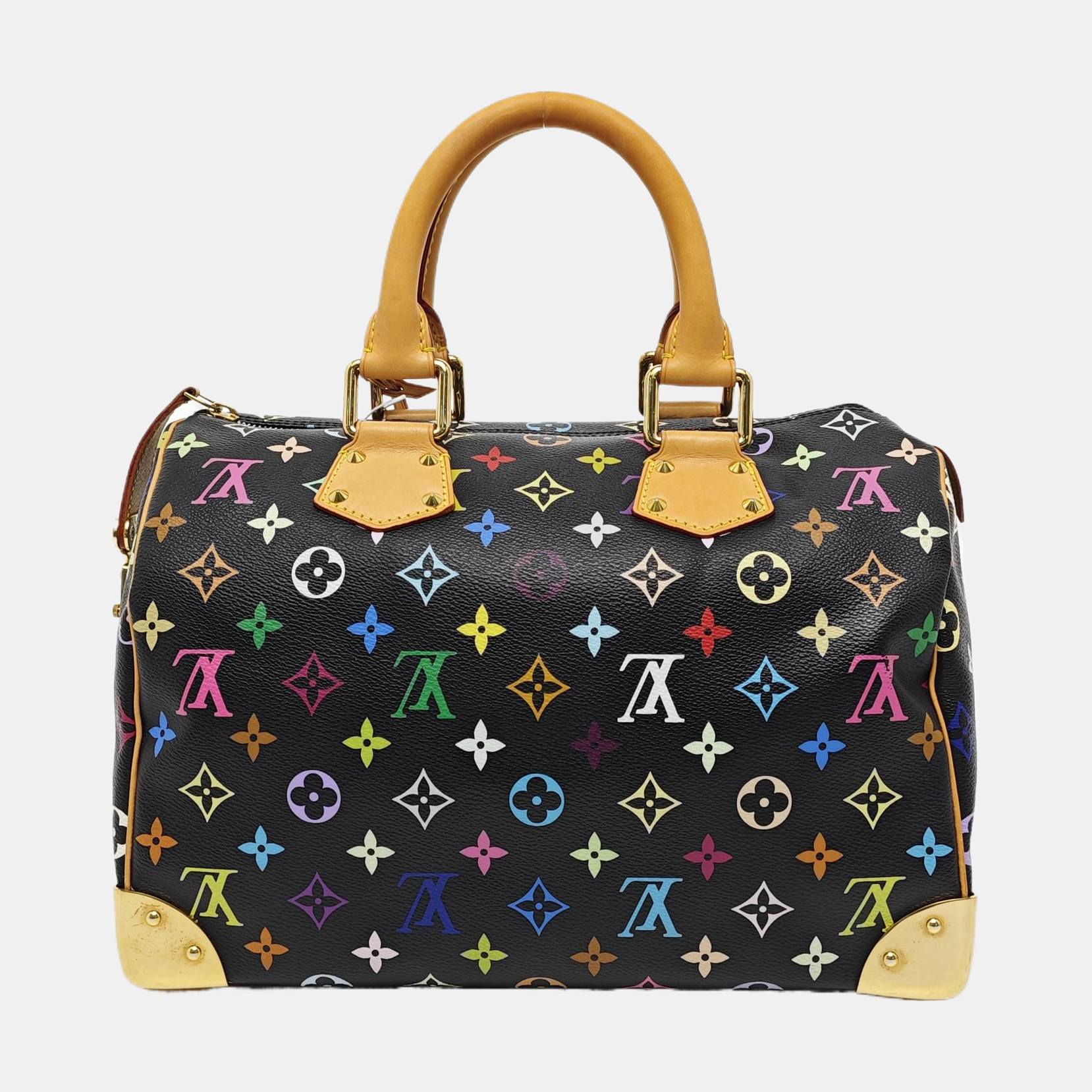LV × TM SPEEDY 30 Monogram Coated Canvas Black