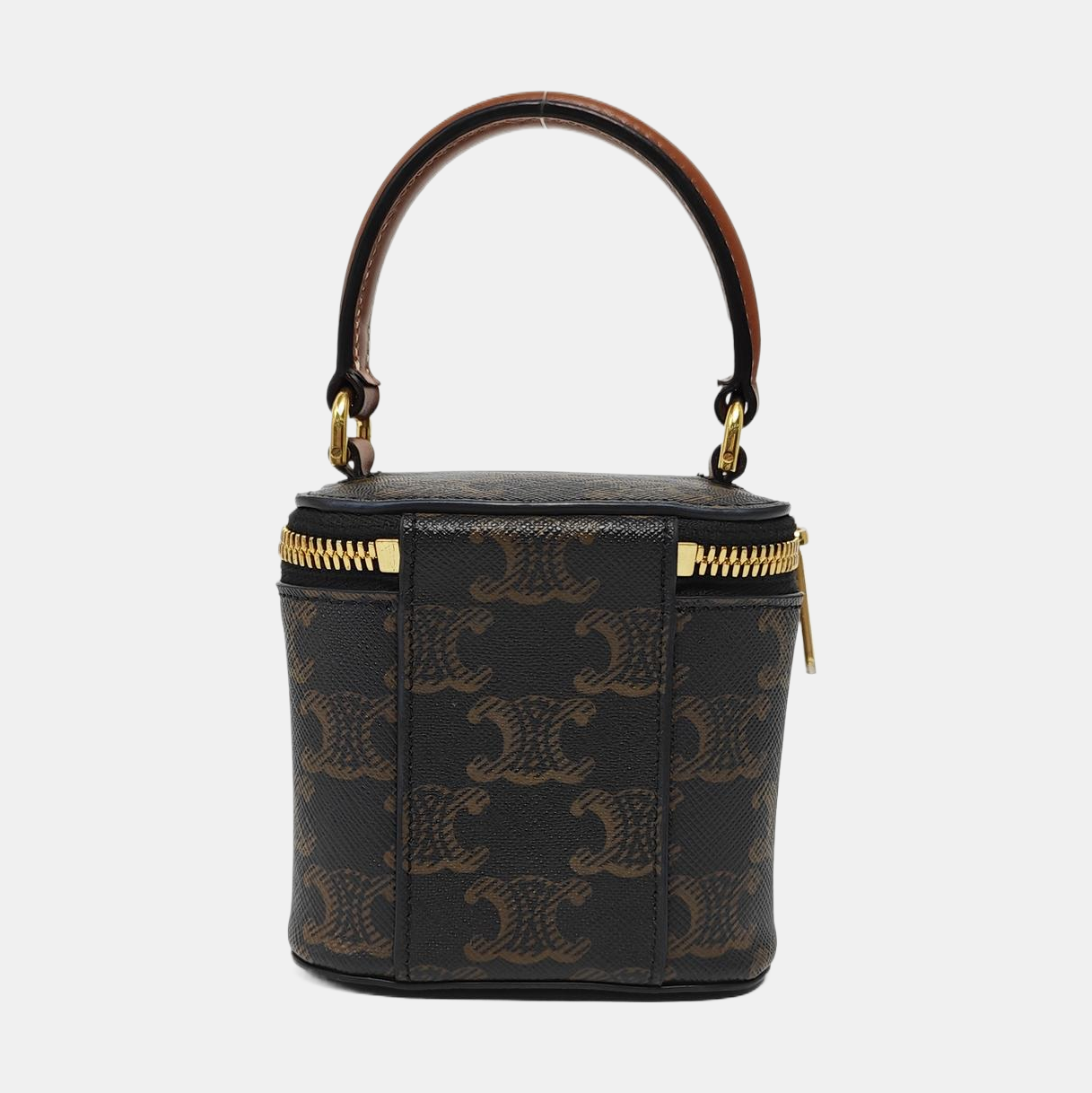 Coated Canvas Shoulder Bag Black
