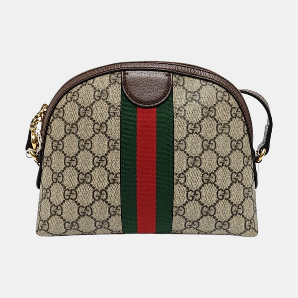 Ophidia Small Monogram Coated Canvas Beige