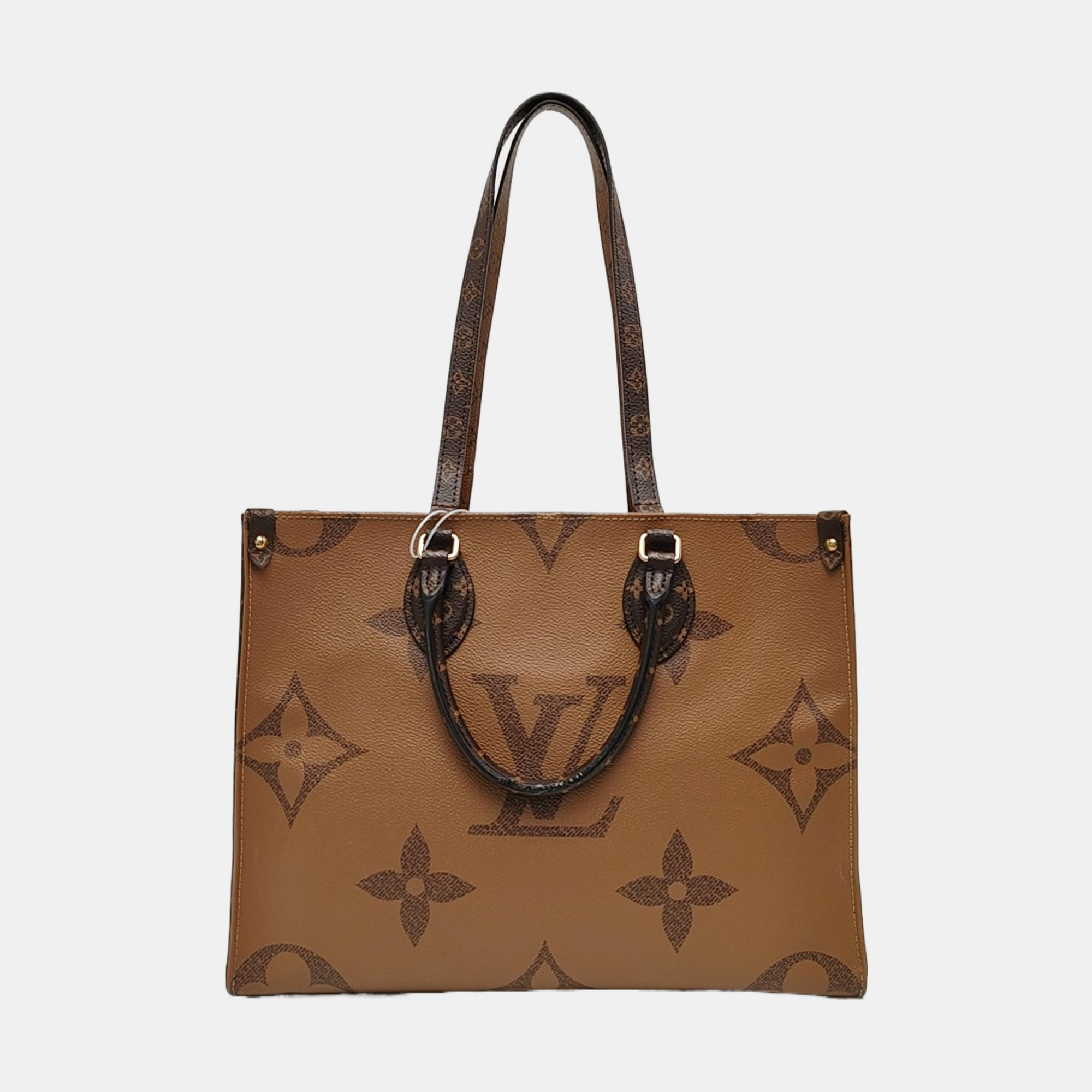 ONTHEGO MM Monogram Coated Canvas Brown