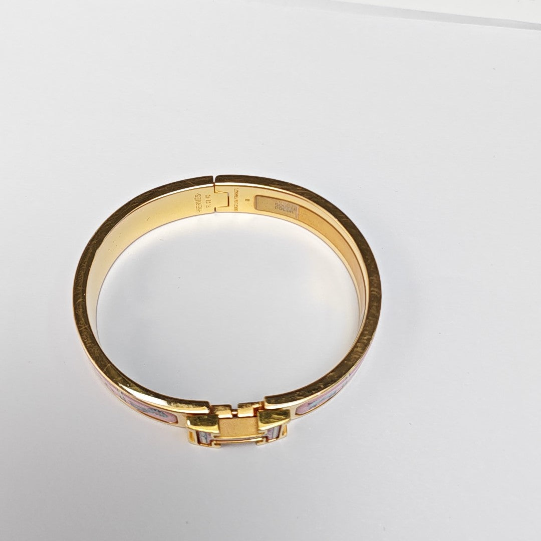 Clic H Metal Gold Bangle