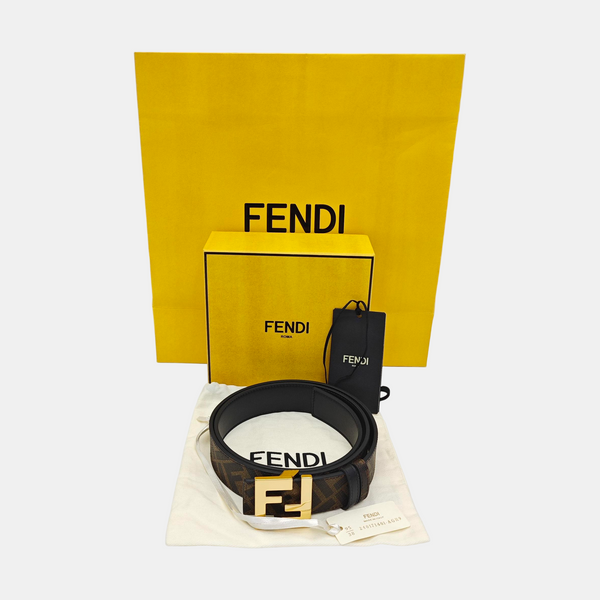 Coated Canvas Belt Brown