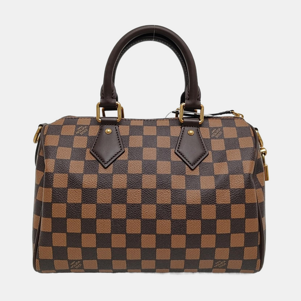 Authenticated pre-owned  SPEEDY 25 Coated Canvas Brown - Shoulder Bag at Looply