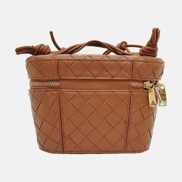 Intrecciato Mini Lambskin Brown