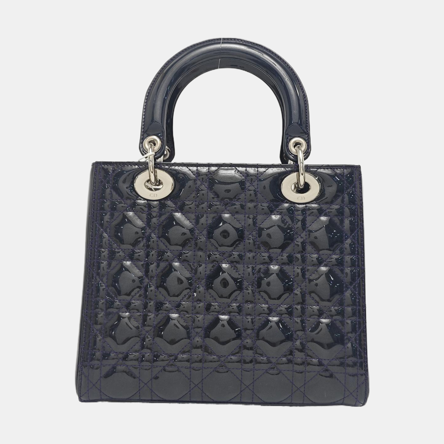 Lady Dior Medium Cannage Patent Leather Purple