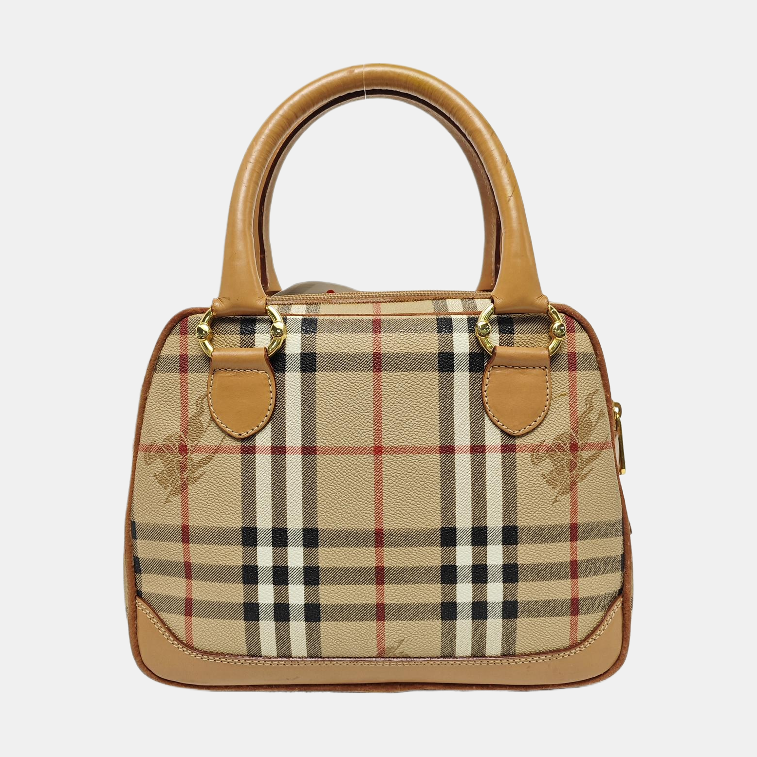 Coated Canvas Shoulder Bag Brown