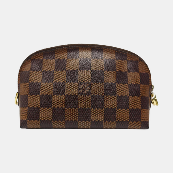 COSMETIC PM Damier Ebene Coated Canvas Brown