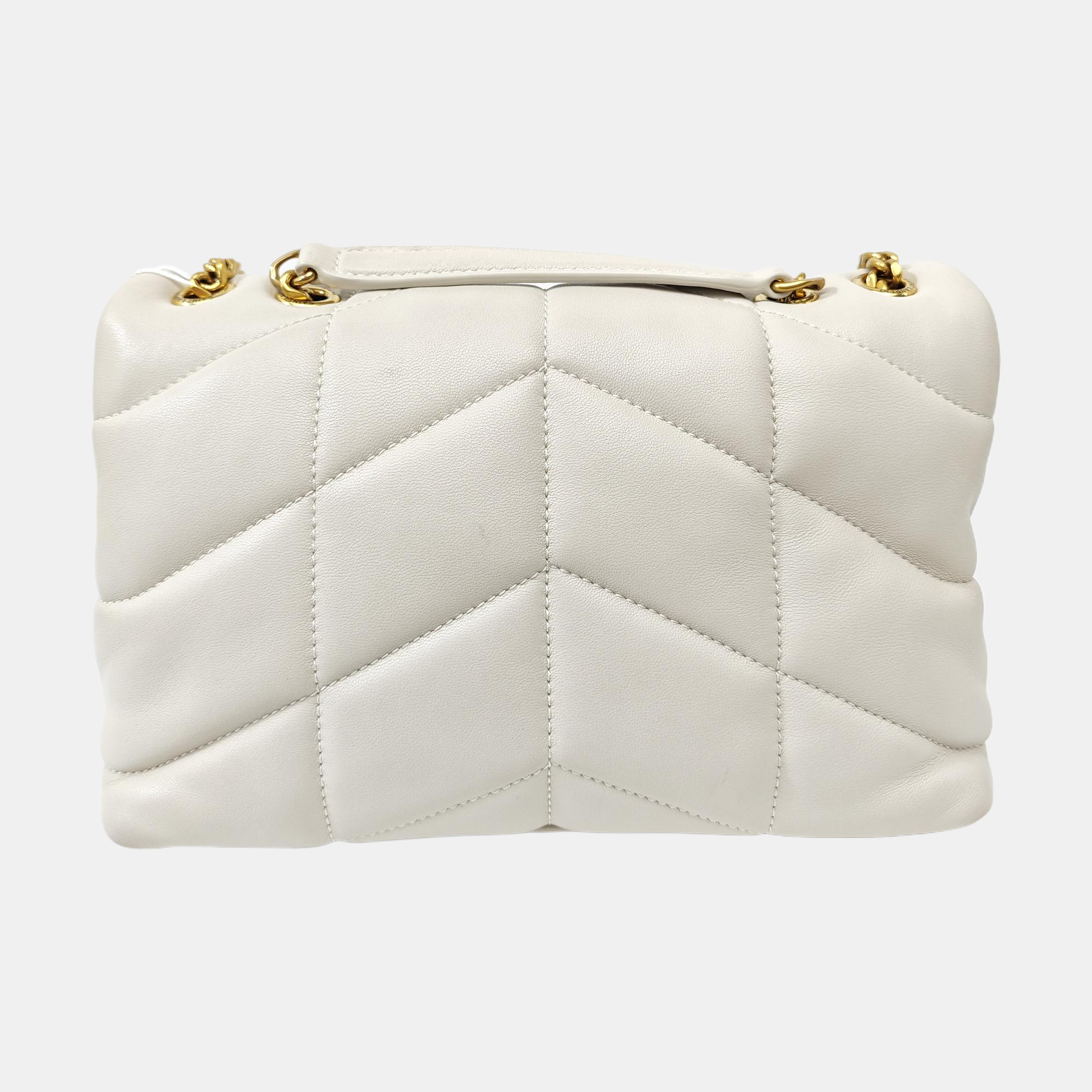 PUFFER Mini Quilted Lambskin Gray