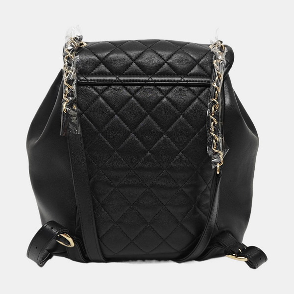 DUMA Large Quilted Calfskin Black