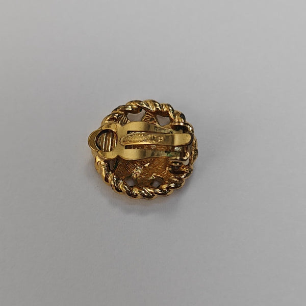Metal Gold Clip On Earrings