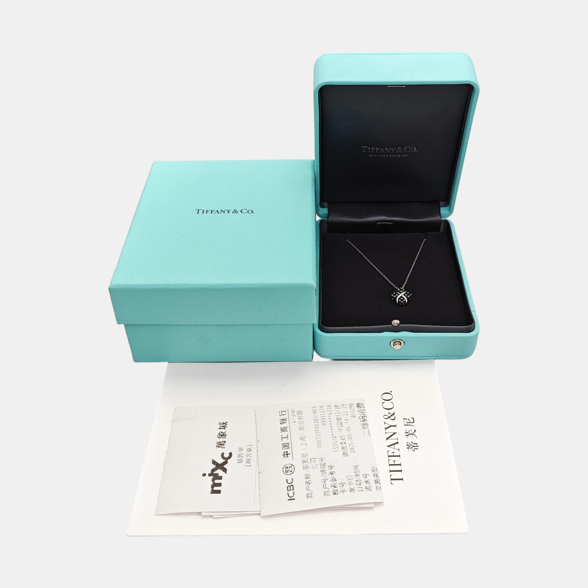 Tiffany &amp; Co. Schlumberger Platinum 950 Silver Necklace