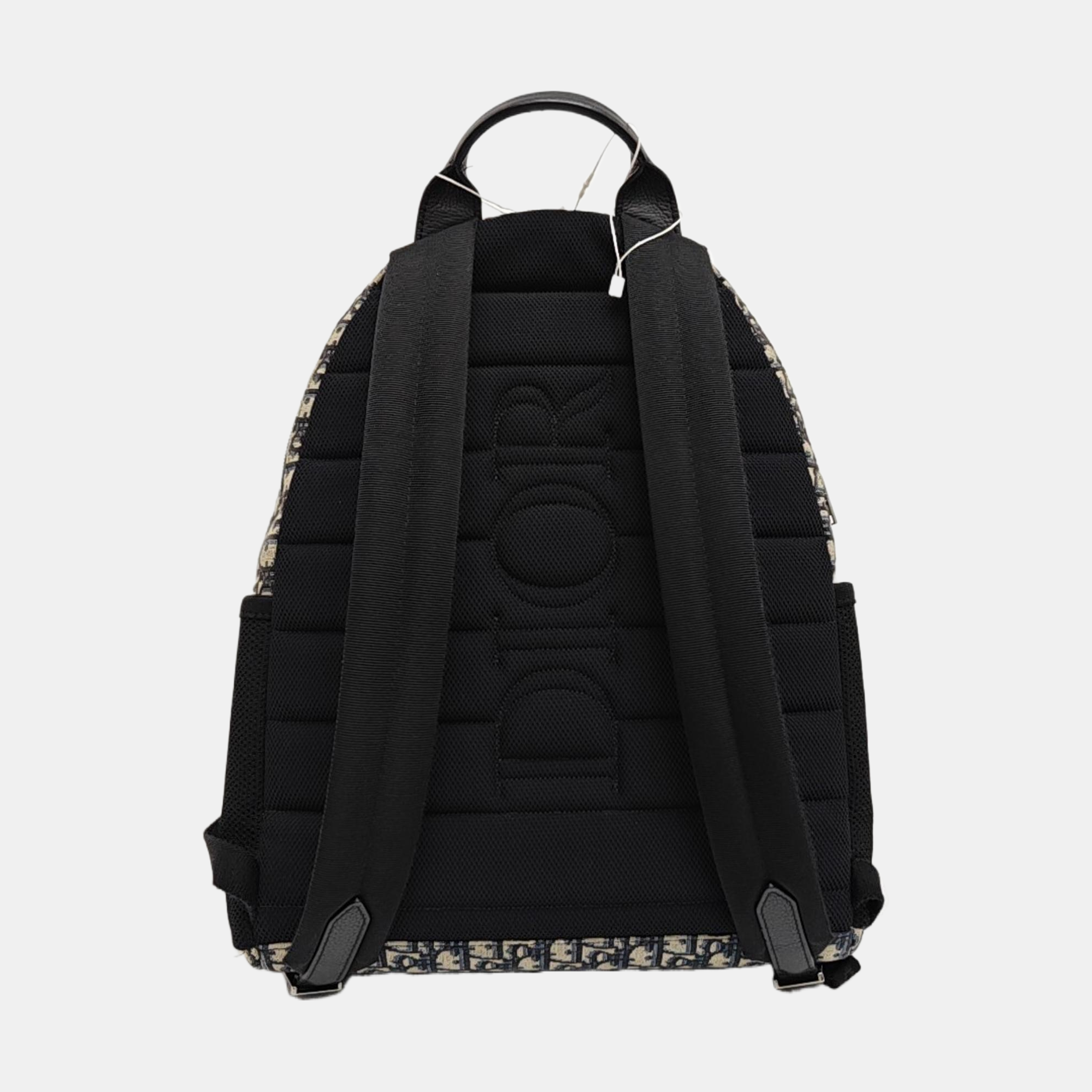 Oblique Coated Canvas Backpack Beige