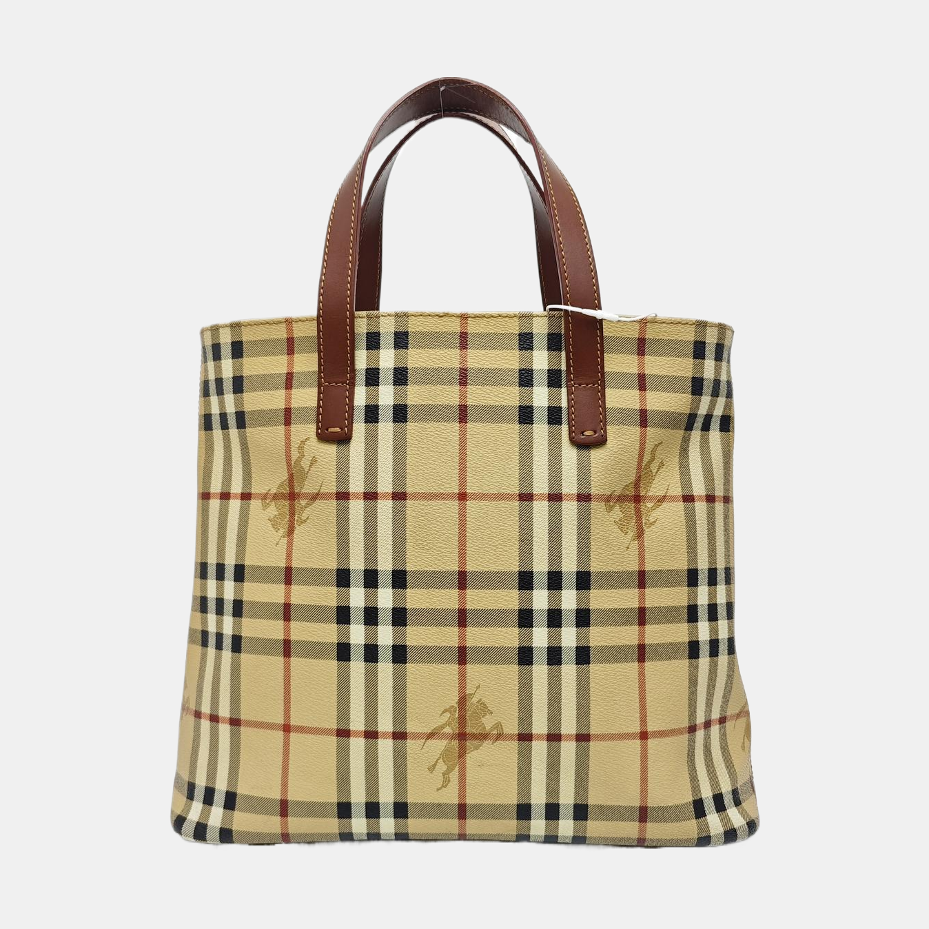 Coated Canvas Tote Bag Beige
