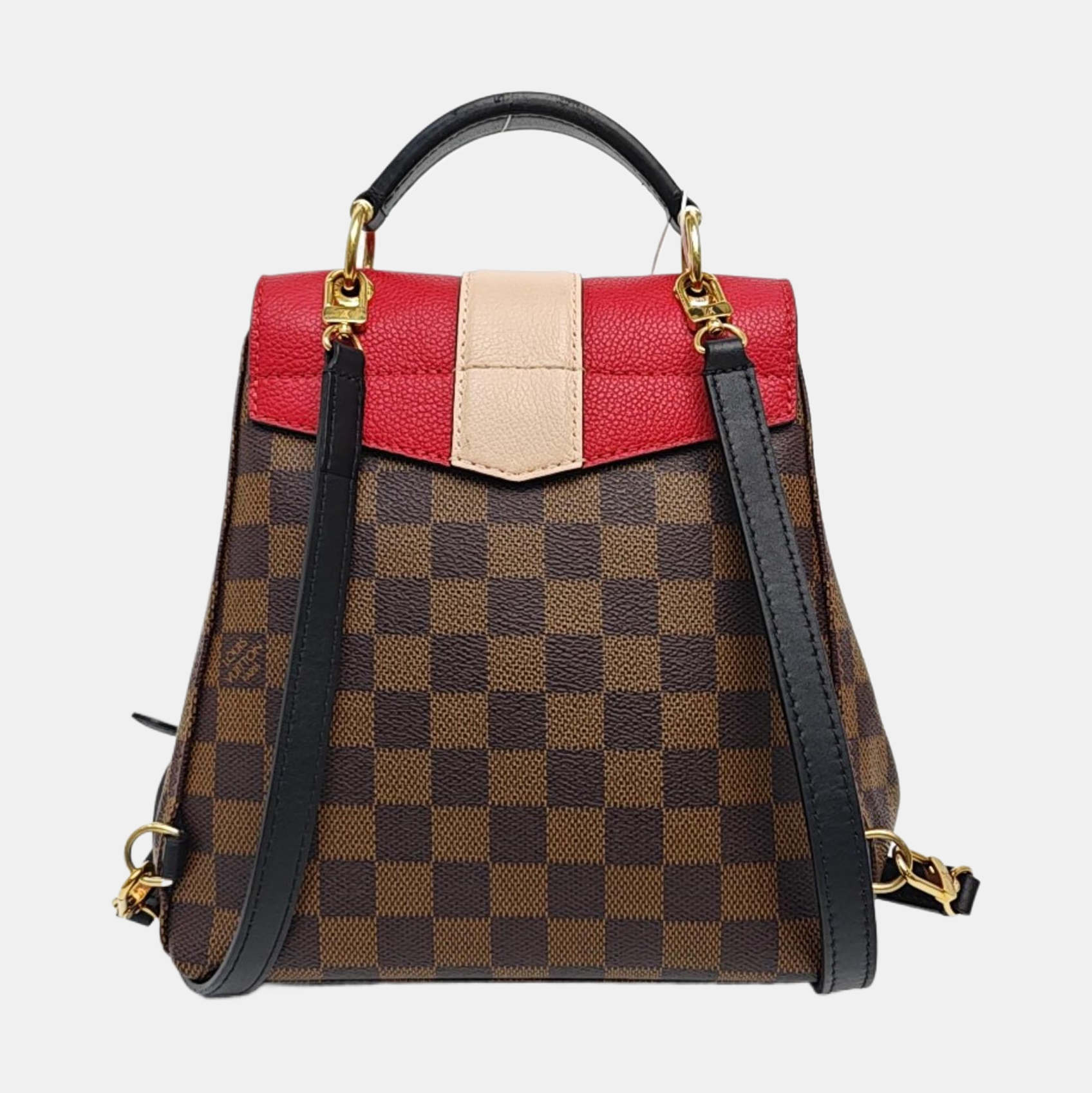 CLAPTON Damier Ebene Coated Canvas Brown