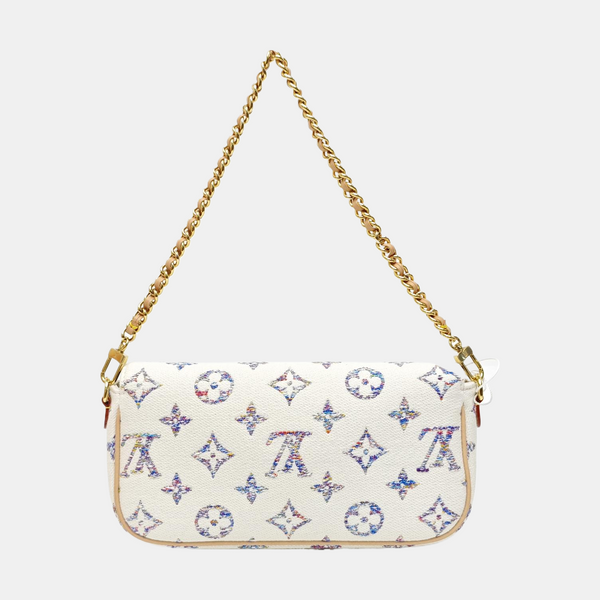 IVY Monogram Coated Canvas White