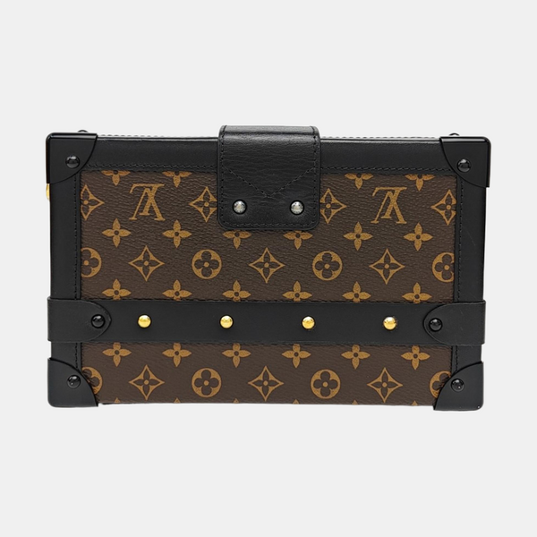 PETITE MALLE Monogram Coated Canvas Brown