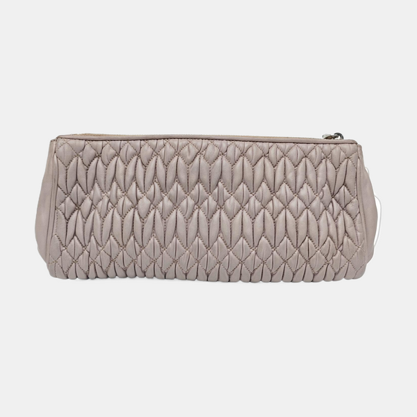 Quilted Lambskin Top Handle Bag Purple